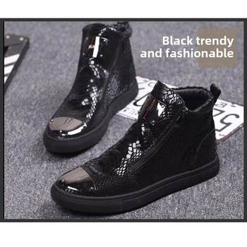 Korean counter genuine leather fashion men's boots 2025 autumn and winter new style versatile casual men's shoes trendy martin boots