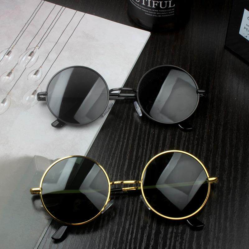インスタ映えするレトロな丸型サングラス、ユニセックス偏光サングラス、丸型フレーム、中華民国スタイル、小型、2025年新スタイル。