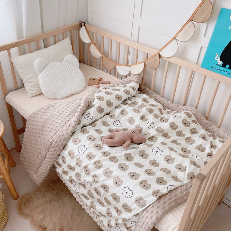 Baby quilt pure cotton spring and autumn baby beanie cover by newborn comfort beanie quilt children's kindergarten nap quilt