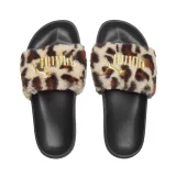 Puma Puma Официальные женские леопардовые искусственные меховые тапочки Leadcat ftr Leo 374468