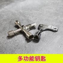 Valve switch square faucet sleeve inner triangle key tap water universal water valve handle zinc alloy durable