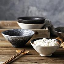 Japanese-style meal bowl household rice bowl ceramic ramen bowl small single eating 5 5-inch rice bowl bamboo hat bowl