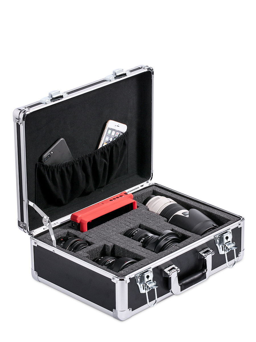 Edgar Portable Aluminum Alloy Tool Box, Safe, File Box, Hardware Equipment Instrument Box, Multi-Functional