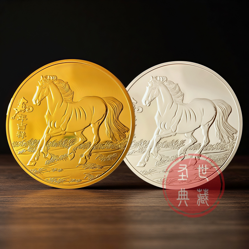 2026 Year of the Horse Commemorative Coin, Year of the Horse Auspicious Commemorative Medal, Creative Gift for Friends, Birthday Gift, Zodiac Coin