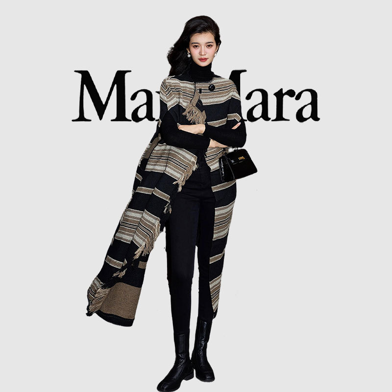 Mara2026 Autumn and Winter New Style Cape Shawl Coat Women's Sleeveless Retro Double-Sided Woolen Coat Mara2026 Autumn and Winter New Style Cape Shawl Coat Women's Sleeveless Retro Double-Sided Woolen Coat