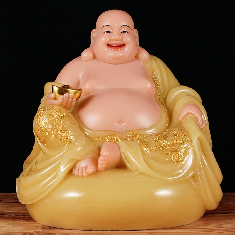 Hanbai Yumiya Buddha statue of Buddha sculptures with a smile Buddha Statue Grand belly of the Buddha Statue The statue of the statue of the Buddha is used in the home living room to recruit the money