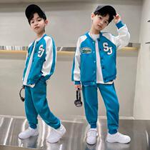 Childrens clothing boys suit spring and autumn clothing 2022 new Chinese and large childrens sports two-piece suit casual handsome foreign Korean style trendy