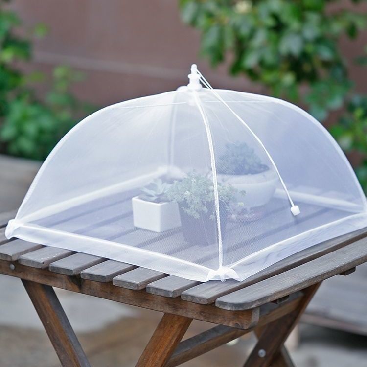 Home Dust-proof table cover Multi-functional large number Folds Anti-Fly Rice Dish Hood Mesh Veil Food Hood can be unwashed