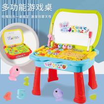Multifunctional toy learning table childrens educational game drawing board early education fishing writing graffiti board baby drawing