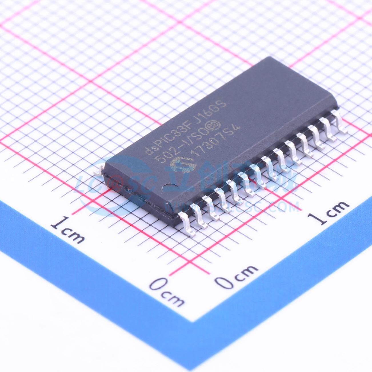 数字信号处理器(DSP/DSC) DSPIC33FJ16GS502-I/SO SOIC-28-300mil