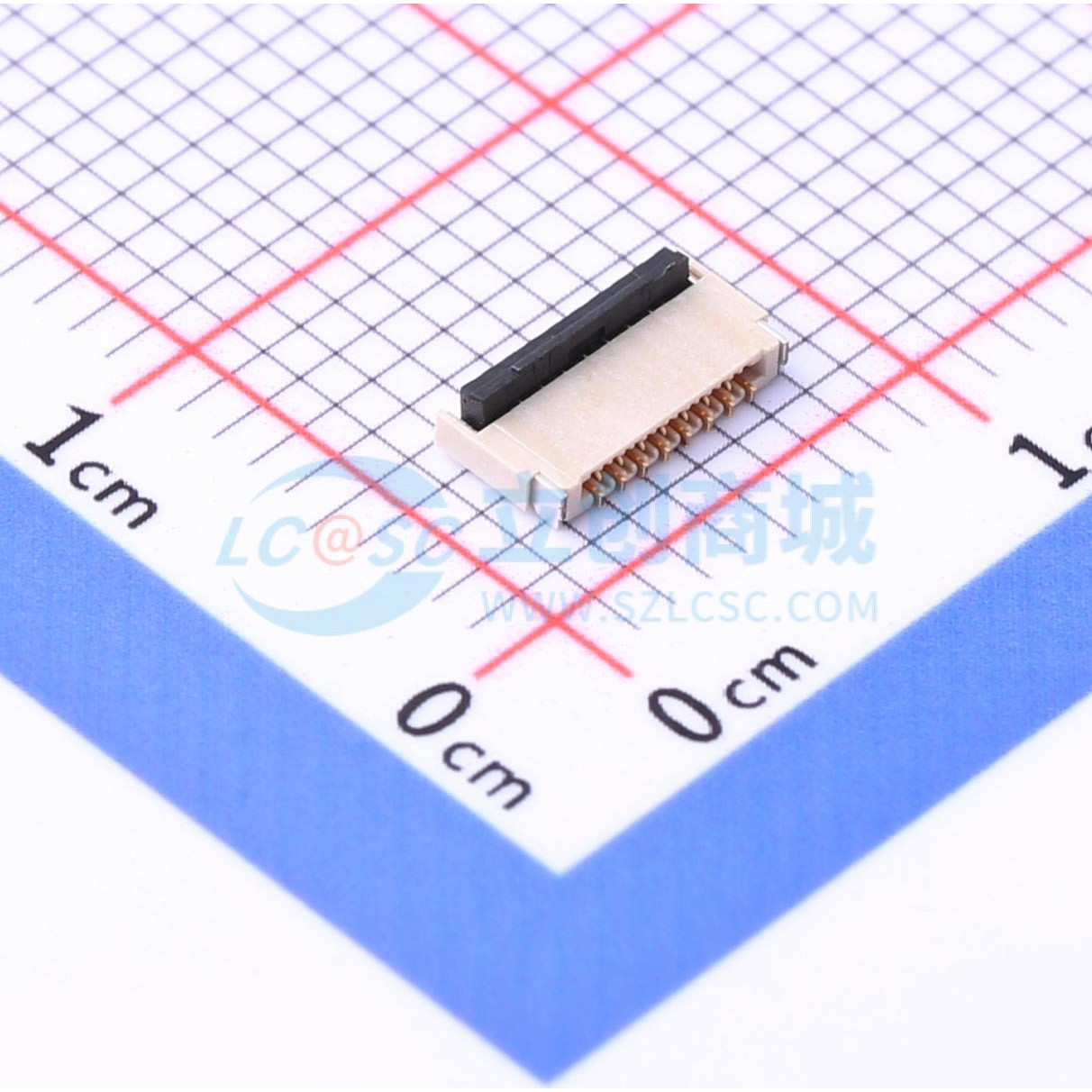 5个倍数起拍FFC/FPC连接器0.3K-HX-15PWB 0.3mm卧贴翻盖式15P上接
