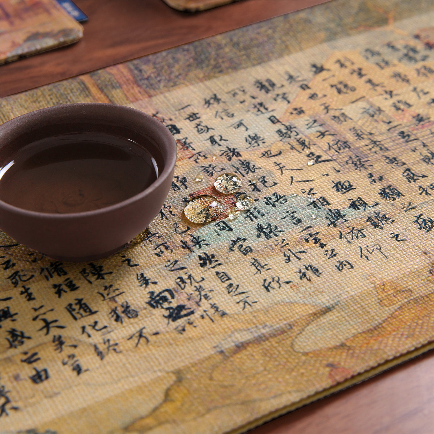 Loci Home Style Tea Mat Tea Road Spare Parts Tea Mat Dry Bubble Table Tea Cloth Tea Cup Mat Waterproof Tea Table Mat Cloth-Taobao