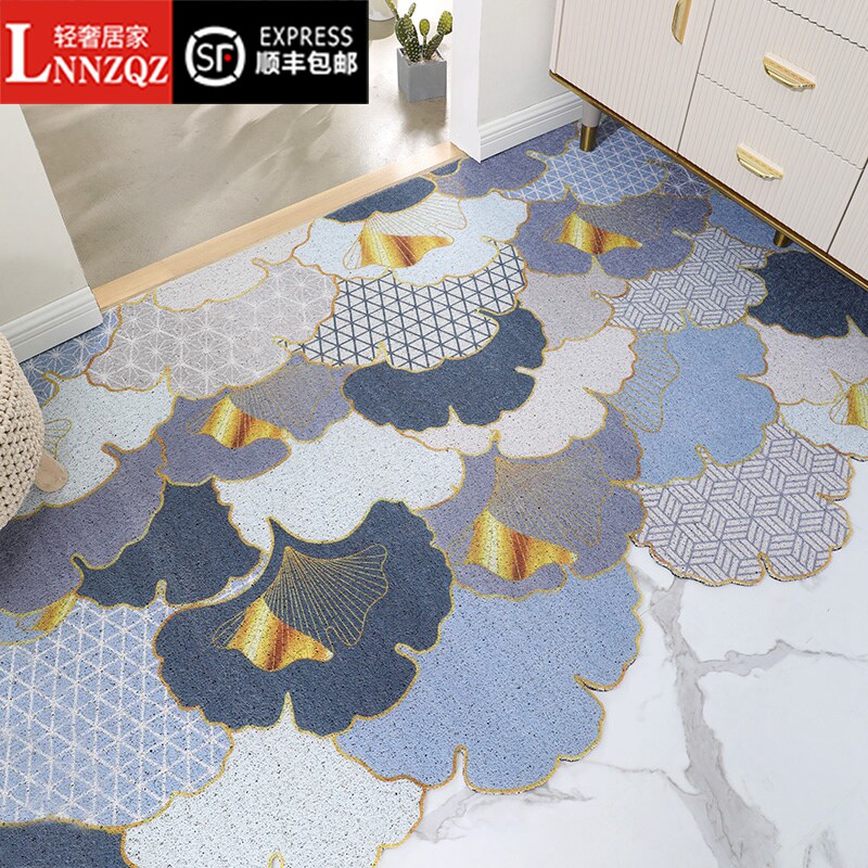 LNNZQZ entry door floor mat anti-dirty foot mat gate door carpet entry door mat household silk circle floor mat