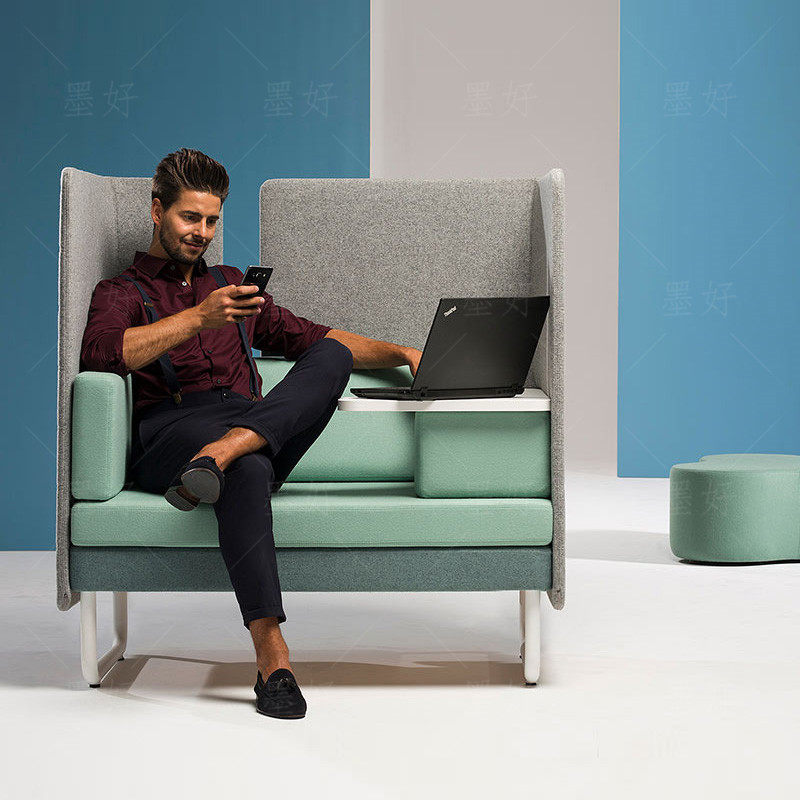 Designer style high back sofa library leisure area high back card seat office negotiation leisure private sofa