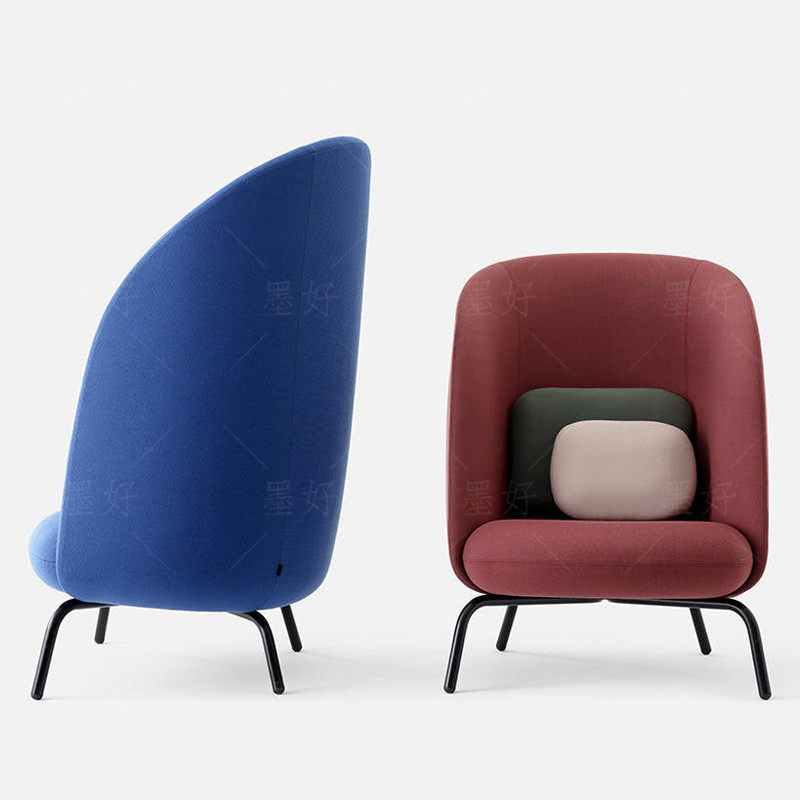 Designer modern minimalist pedal combination living room single high back sofa chair hotel leisure reception negotiation chair