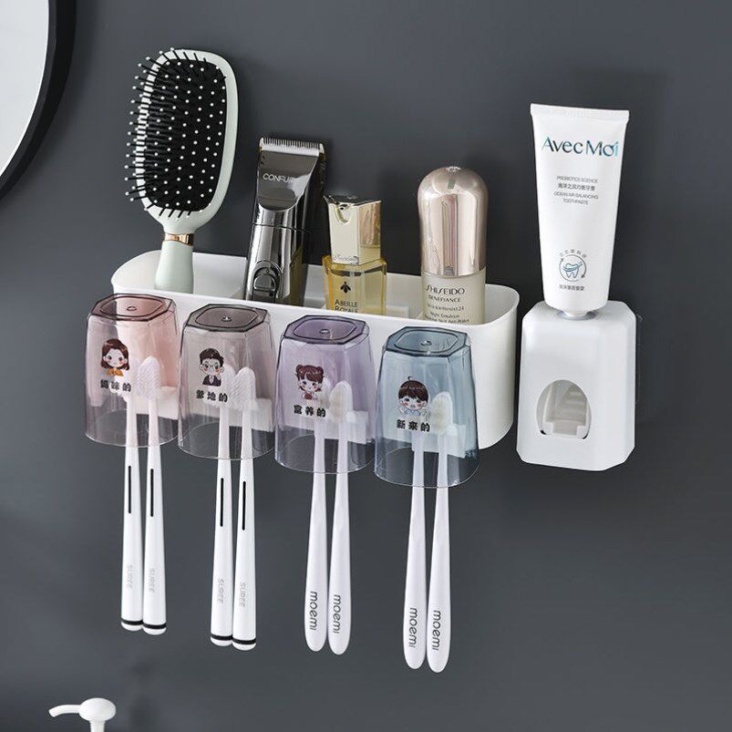 Toothbrush frame with no punch brush cup toothpaste extruder toothpaste toothpaste toothpaste household washing counter