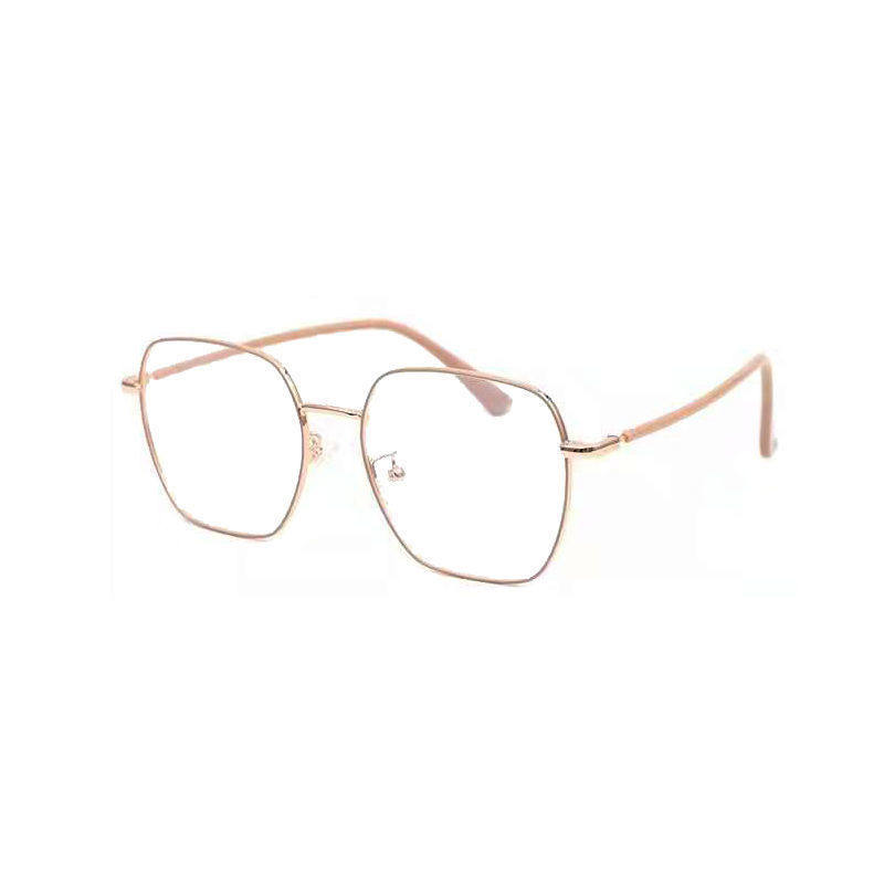 Instagram-Worthy Color-Changing Glasses for Women with Prescription, Ultra-Light, Large Square Frame, Korean Style, Anti-Blue Light Radiation, Eye Protection, Non-Prescription Glasses