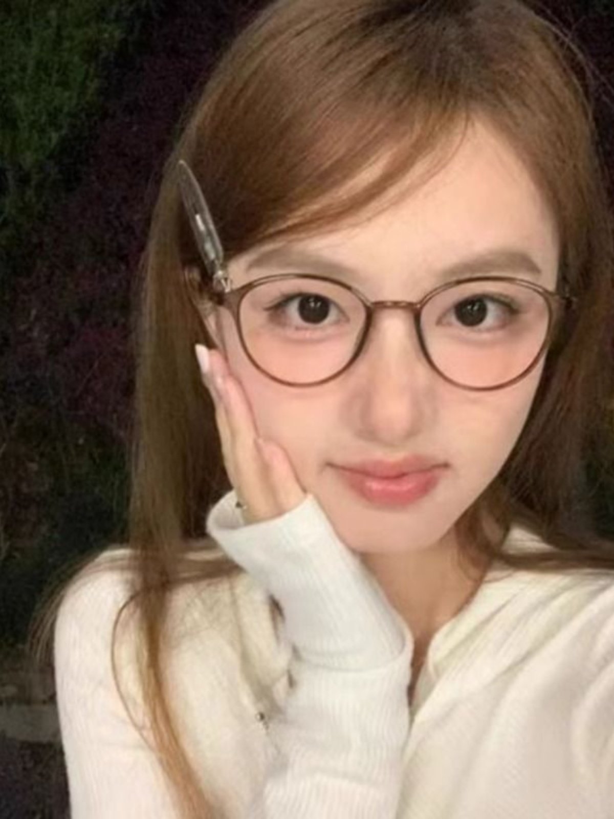 Brown Japanese-Style Small Round Frame Myopia Glasses for Women, Retro Ultra-Light, Natural Look, Face-Slimming, Blue Light Blocking, Non-Prescription Trendy Glasses