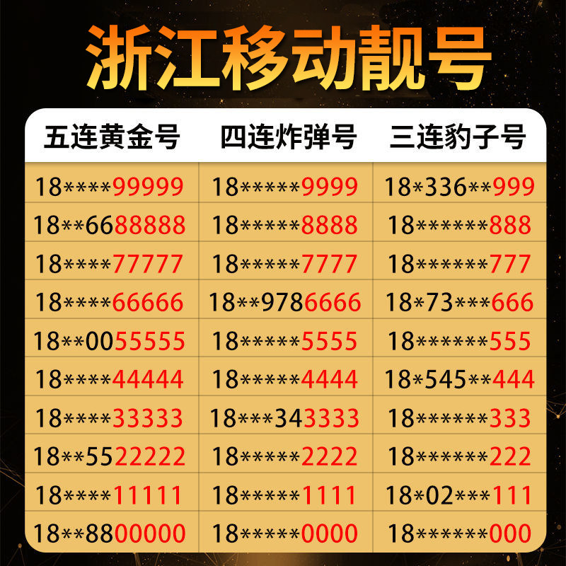 Zhejiang Hangzhou Action Phone Number Card Number of beautiful card Self-selected Good Jixiang No. 1 Number of phone number card 5g