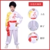 Quần áo tập võ cho bé trai và bé gái, quần áo kung fu cotton nguyên chất ngắn tay, quần áo biểu diễn Thái Cực Quyền cho trẻ em phong cách Trung Hoa 