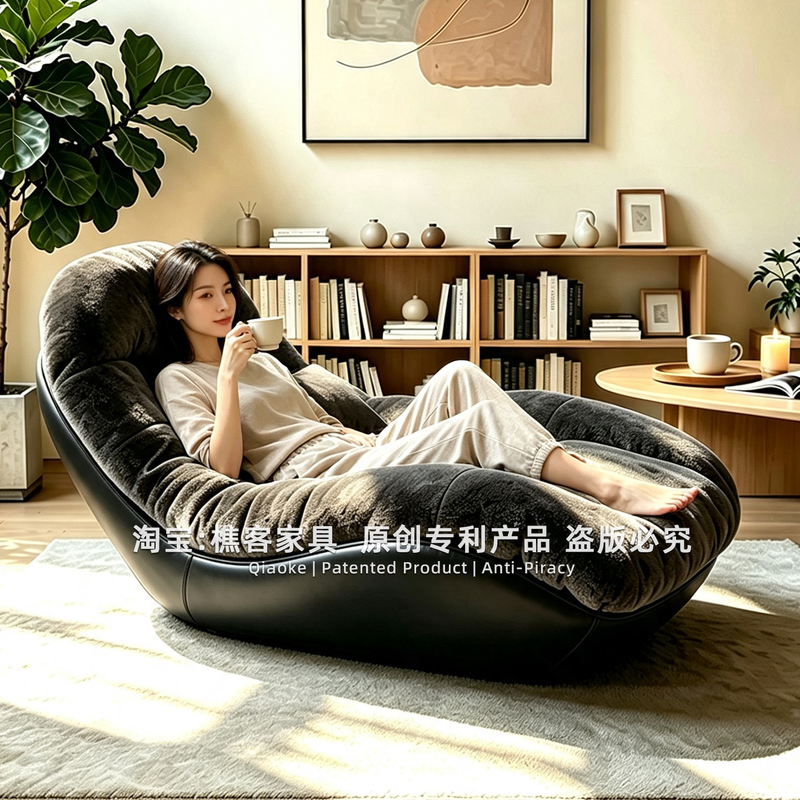Single Lazy Sofa with Removable and Washable Chenille Fabric, Suitable for Lying down and Sleeping, Luxury Living Room Balcony Homestay Chaise Lounge Chair Single Lazy Sofa with Removable and Washable Chenille Fabric, Suitable for Lying down and Sleeping, Luxury Living Room Balcony Homestay Chaise Lounge Chair