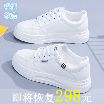 Brand Genuine Leather White Sneakers for Women 2025 Spring New Soft-Soled Versatile Sneakers Popular Casual Sports Shoes Travel Trend