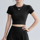 Summer New Breathable Yoga T-Shirt for Women, Quick-Drying Running Training Short-Sleeved Sports Top, Fitness Clothing Set, Shorts