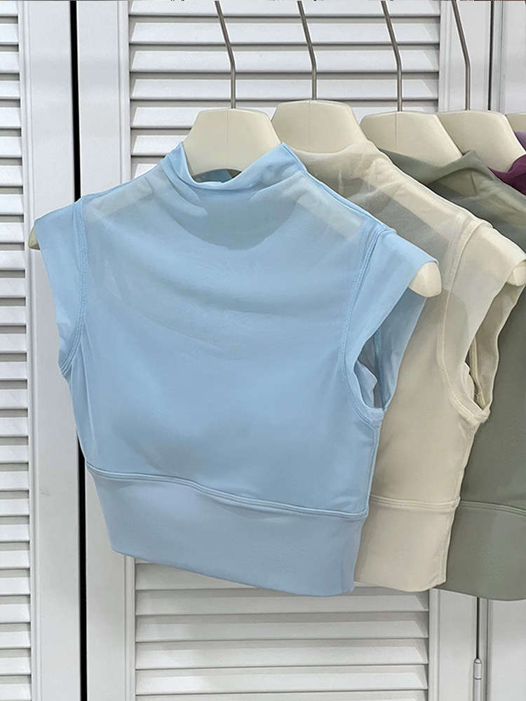 Yoga Clothing Set with Chest Pads for Women, Summer Pilates Training Fitness Top, Classy Sports Running Short-Sleeved T-Shirt