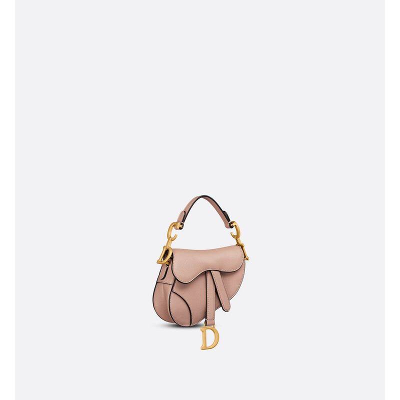 Dior, маленькая кожаная сумка через плечо, абрикосовая сумка на одно плечо dior / diaw 