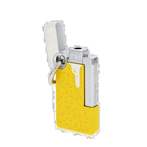 European direct mail S T Dupont du Pont windproof lighter yellow with rings easy to carry small and safe