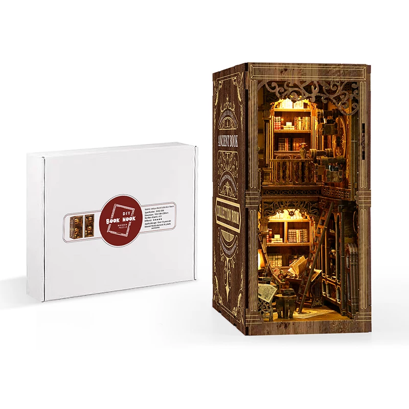 Wooden constructor, three dimensional brainteaser, hut, house, in 3d format, DIY house