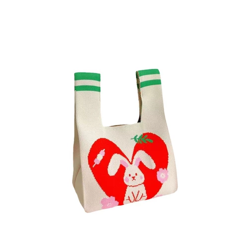 Розовая плетеная изысканная сумка на запястье, портативная небольшая сумка