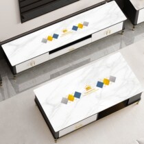 Coffee table PVC table mat Nordic ins wind waterproof oilproof soft glass rectangular dining table TV counter plastic modern