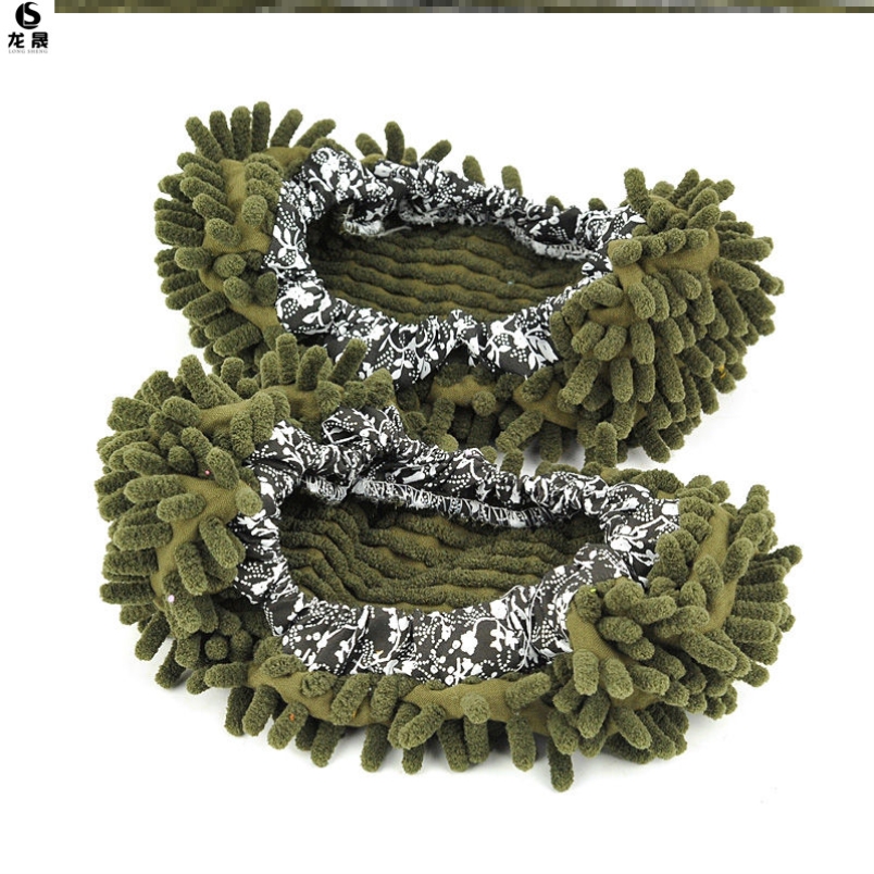 Winter women's floor mopping slippers mopping cotton shoes cotton mop vacuuming autumn and winter home shoes wooden floor not lint kitchen interior