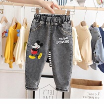 2022 spring and autumn childrens jeans male and female pants boys pants boys pants baby pants baby pants baby fashion clothes outside wearing new