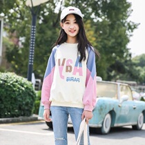 Girls Korean version of the Korean version of the clothing The children 2021 new spring and autumn winter plus suede for the undershirt and the large childrens foreign air blouses in the autumn