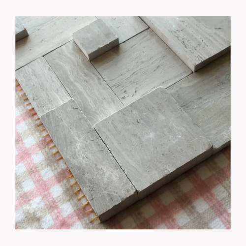 Натуральная мраморная мозаика наклейка на стенах серой 3D кирпич серого дерева