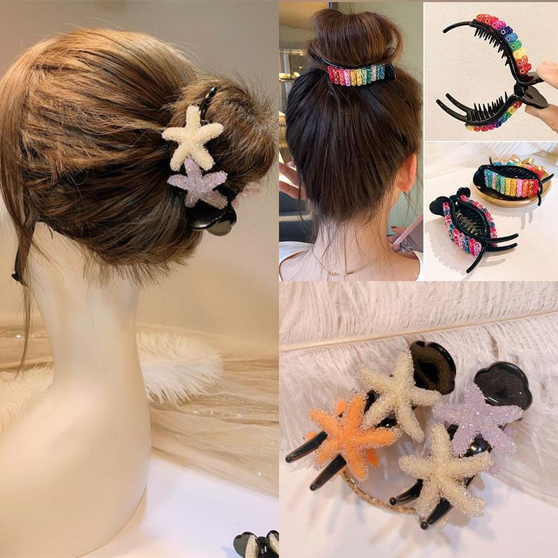 Grab clip female Korean ins cute candy-colored starfish hair accessories ball head back head hair clip 2020 new headwear