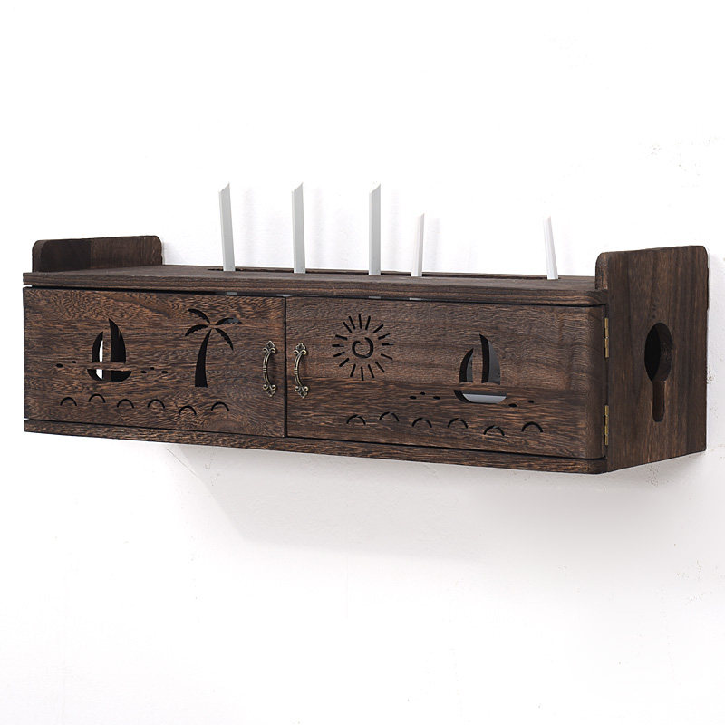 TV cabinet wire plug-in machine box storage storage block decoration wifi wall hanging living room bedroom room wall