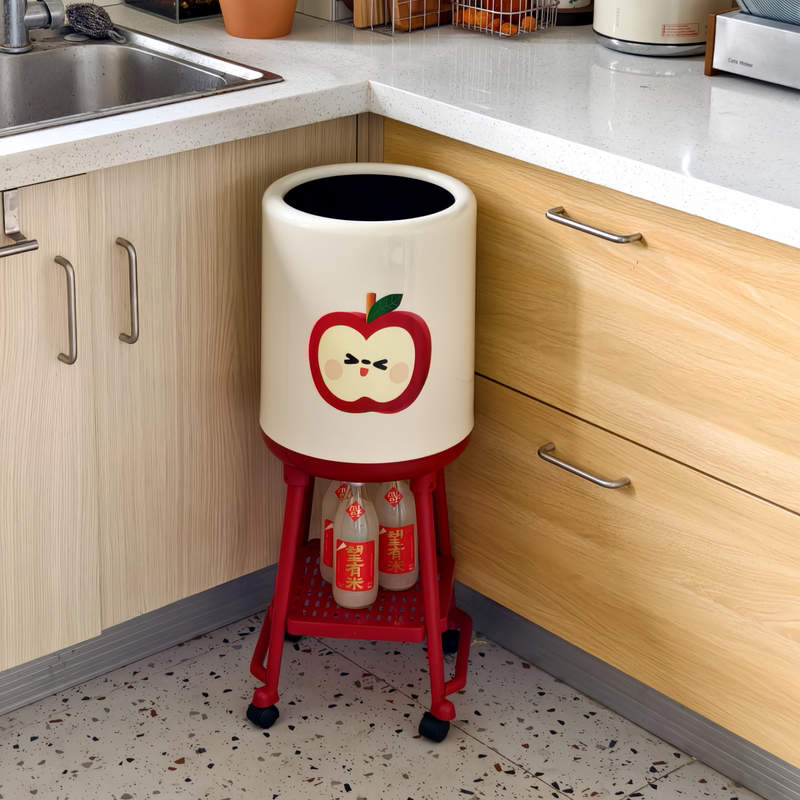 100 Packages for the New Home | High-Legged Trash Can, No Need to Bend Over, Movable, Large Capacity Wastebasket for Home Use in Living Room and Kitchen.