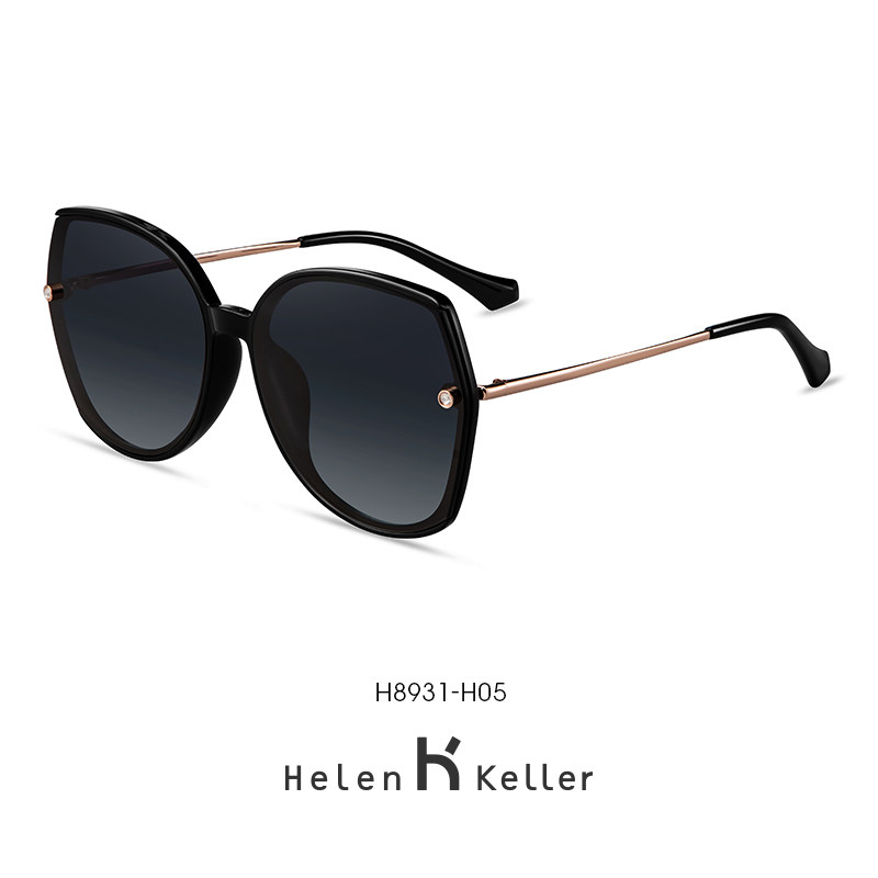Helen Keller 2021 new sunglasses female polarized driving mirror fashion large frame sunglasses myopia with degree