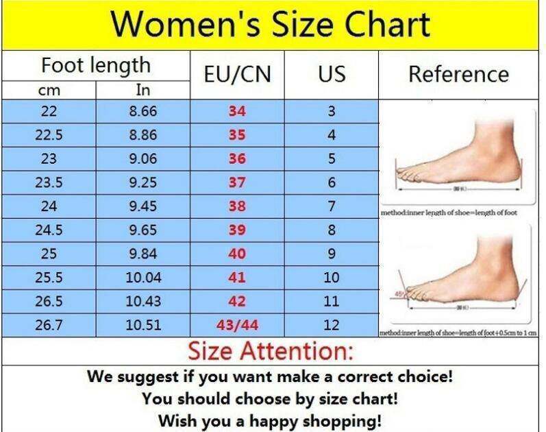 Foreign trade size chart