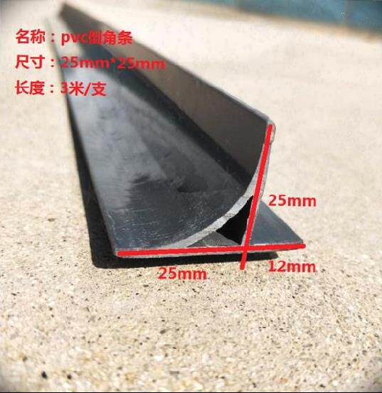 PVC side wall 20mm custom-made concrete chamfer strip plastic power chamfer line practical building materials construction site power plant