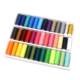 ກະທູ້ຕັດຫຍິບໃນຄົວເຮືອນ 39 ສີສໍາລັບການແກ້ໄຂເຄື່ອງນຸ່ງຫົ່ມ, ມ້ວນເສັ້ນຂະຫນາດນ້ອຍທີ່ຫຍິບດ້ວຍມື, ສີສີດໍາແລະສີຂາວຊຸດເຄື່ອງຫຍິບດ້ວຍມື