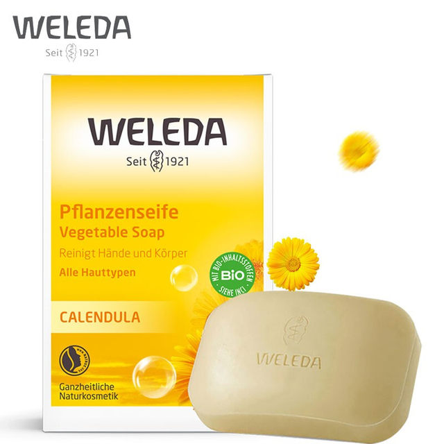 WELEDA Newborn Baby Children's Centennial Organic Calendula Soap 100G