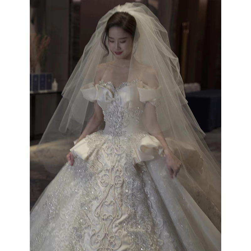 Retro advanced wedding dress for bride, 2023 collection, high-quality style, french style Retro advanced wedding dress for bride, 2023 collection, high-quality style, french style