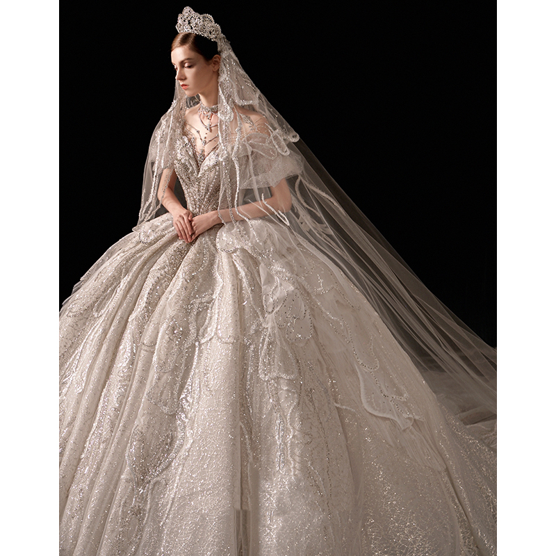 Elite white advanced wedding dress for princess for bride, french style, open shoulders, 2023 collection, high-end Elite white advanced wedding dress for princess for bride, french style, open shoulders, 2023 collection, high-end