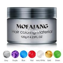 Color Hair Wax Styling Pomade Silver Grandma Gray Temporary