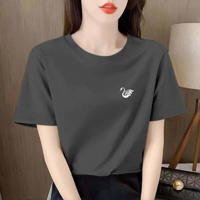 High-Quality Short-Sleeved T-Shirt for Women, Loose Half-Sleeve, 2026 Summer New Style, Simple Casual, Belly-Covering, Plus-Size Women's Top High-Quality Short-Sleeved T-Shirt for Women, Loose Half-Sleeve, 2026 Summer New Style, Simple Casual, Belly-Covering, Plus-Size Women's Top