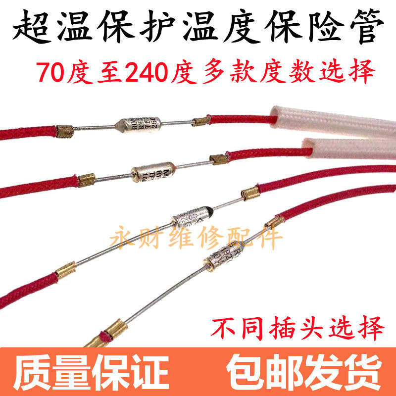10A蒸蛋器电热水壶挂烫机电吹风热风枪温度保险丝管热熔断器包邮